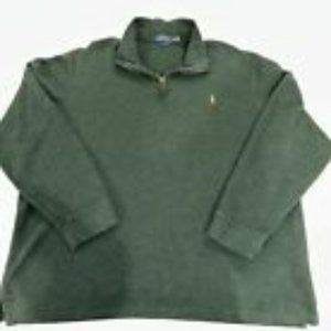 Polo Ralph Lauren Estate Rib Quarter Zip Pullover Sweater Men’s XL Green